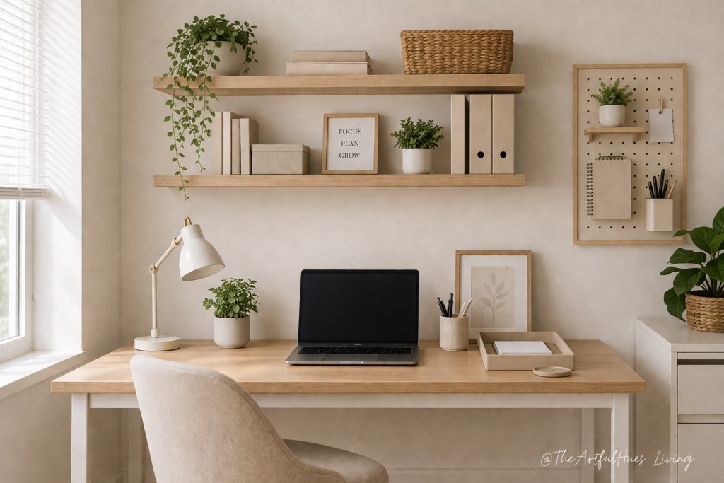 Vertical storage ideas for a small home office