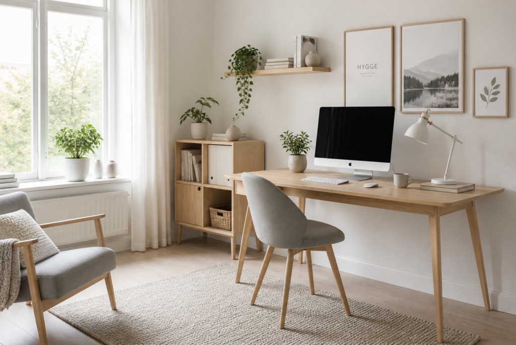 Home Office Space Desk Organisation Set Up